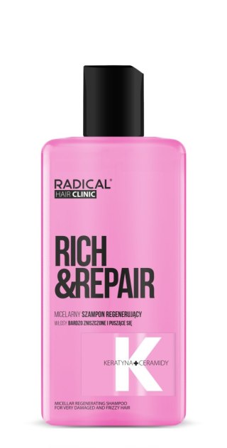 Farmona RADICAL HAIR CLINIC Rich & Repair Micelarny szampon regenerujący do włosów bardzo zniszczonych i puszących się 300 ml