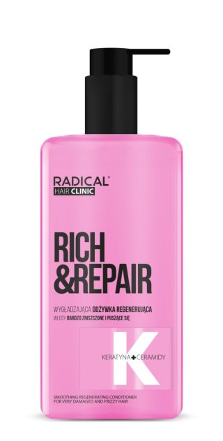 Farmona RADICAL HAIR CLINIC Rich & Repair wygładzająca odżywka regenerująca do włosów bardzo zniszczonych i puszących się 260 ml
