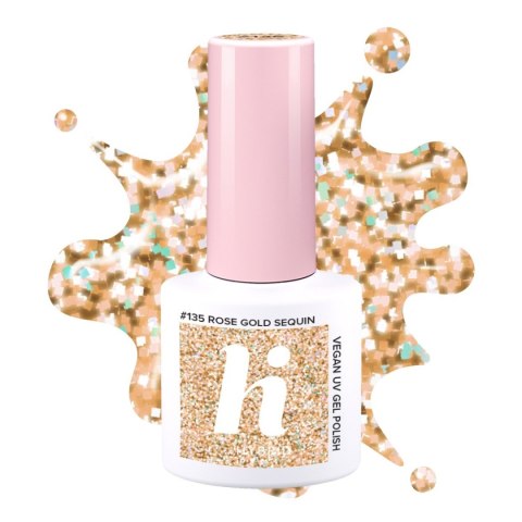 Hi Hybrid lakier hybrydowy nr. 135 Rose Gold Sequin 5 ml