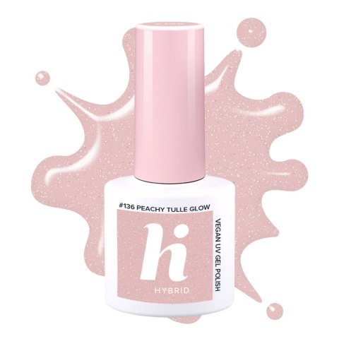 Hi Hybrid lakier hybrydowy nr. 136 Peachy Tulle Glow 5 ml