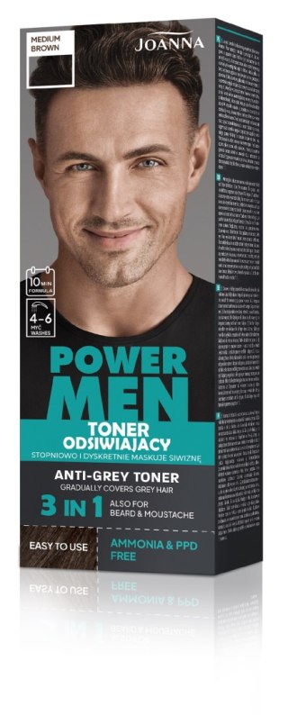 Joanna Power Men toner odsiwiający 03 Medium brown 80 g