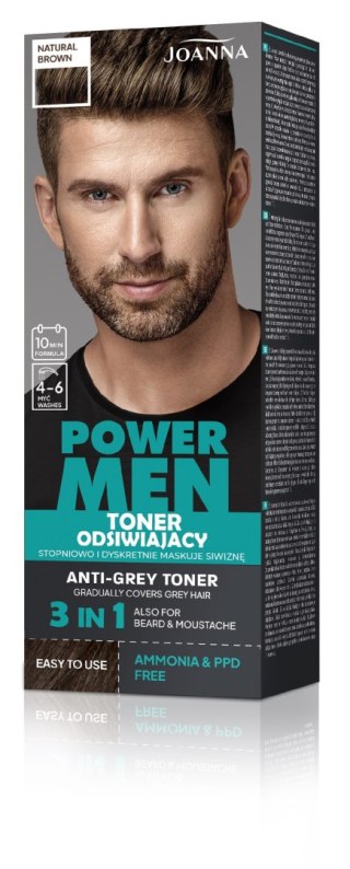 Joanna Power Men toner odsiwiający 04 Natural brown 80 g