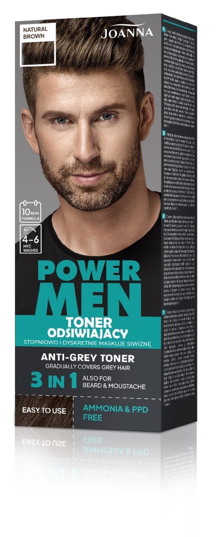Joanna Power Men toner odsiwiający 04 Natural brown 80 g