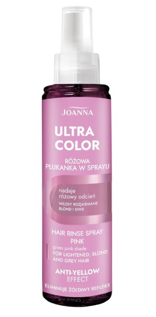 Joanna Ultra Color płukanka do włosów w sprayu różowa 150 ml