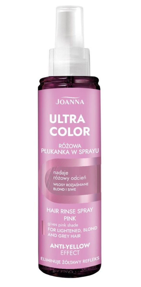 Joanna Ultra Color płukanka do włosów w sprayu różowa 150 ml
