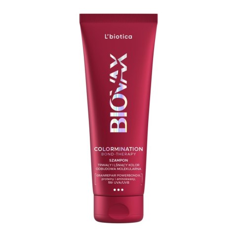L'Biotica Biovax Colormination Bond Therapy szampon odbudowujący do włosów farbowanych 200 ml