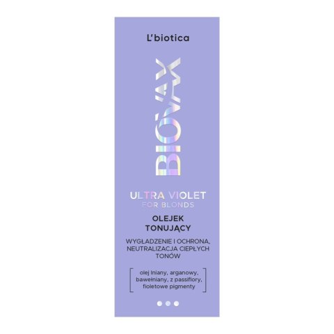 LBIOTICA / BIOVAX L`BIOTICA Biovax Ultra Violet Olejek tonujący do włosów blond 50 ml