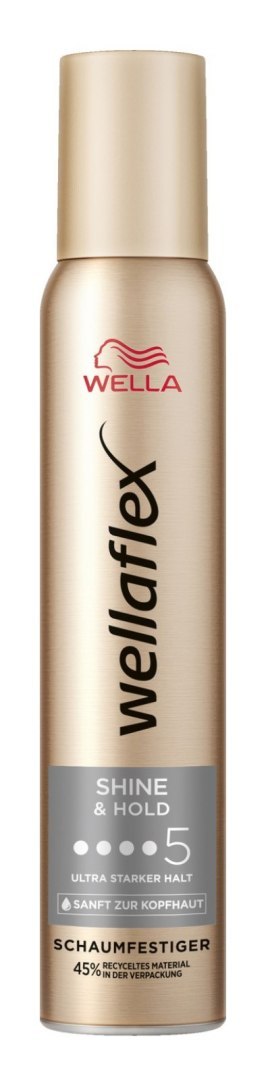 Wellaflex pianka do włosów Shine & Hold Nr 5 200 ml