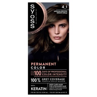 Syoss Permanent Color farba do włosów 4_1 Średni Brąz