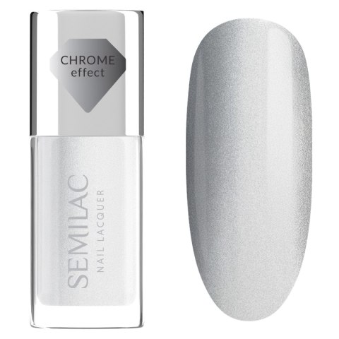 Semilac Nail Lacquer klasyczny lakier do paznokci 115 Silver Chrome 9 ml