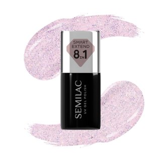 Semilac Smart Extend lakier hybrydowy Glitter Delicate Pink nr. 806 7 ml