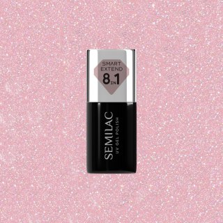 Semilac Smart Extend lakier hybrydowy Glitter Dirty Nude Rose nr. 805 7 ml