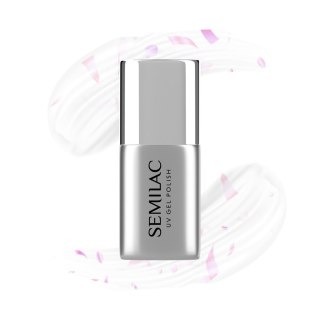 Semilac top do lakierów hybrydowych No Wipe - Flower Flakes 7 ml