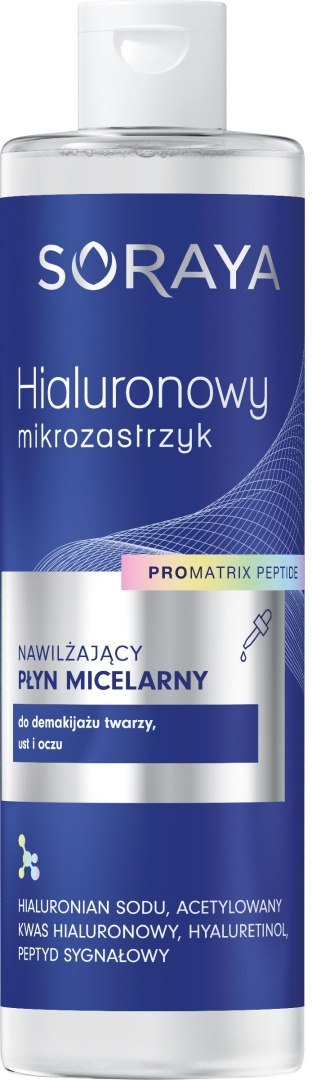 Soraya hialuronowy mikrozastrzyk nawilżający płyn micelarny 400 ml