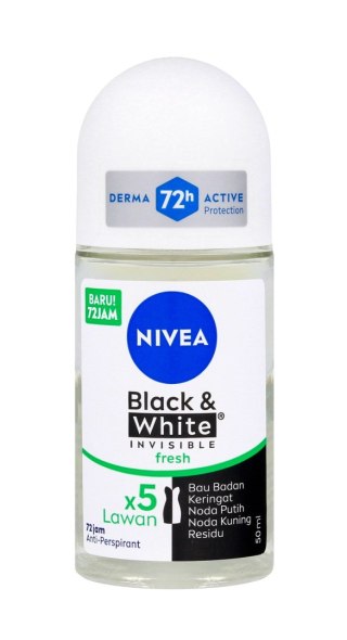 Nivea Deo Roll-on Invisible Black & White Fre Antyperspirant dla Kobiet 50 ml