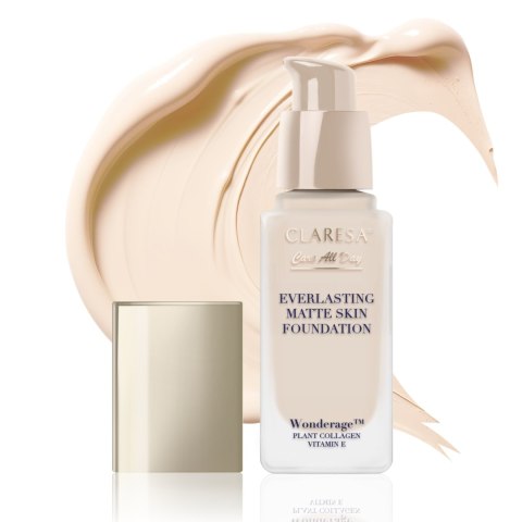 Claresa Podkład Matująco-Wygładzający Care All Day Everlasting Matte Skin Foundation 01 Porcelain 32 ml