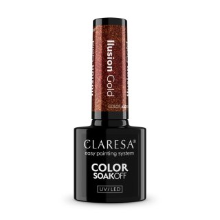 Claresa Nails CLARESA lakier hybrydowy Alchemy Ilusion Gold 5 g