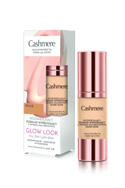 Dax Cashmere Rozświetlający Podkład Wypełniający z Kwasem Hialuronowym Beige 30 ml