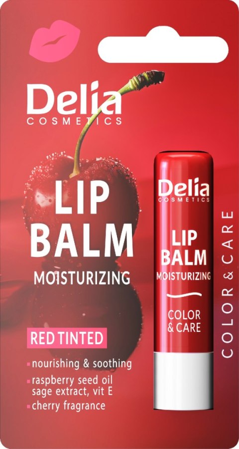 Delia Lip Balm SPF 30 Pomadka do Ust Ochronna Wiśnia 4.8 g