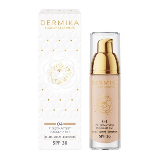 Dermika Luxury Ceramides Podkład Pielęgnacyjny 4w1 SPF 30 Odcień 04 30 ml