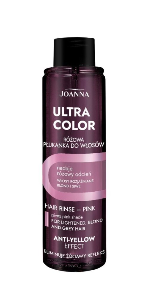 Joanna Ultra Color płukanka do włosów różowa 150 ml
