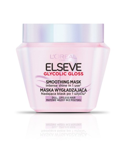 L'Oréal Paris Elseve Glycolic Gloss maska wygładzająca nadająca blask do włosów matowych i bez połysku 300 ml