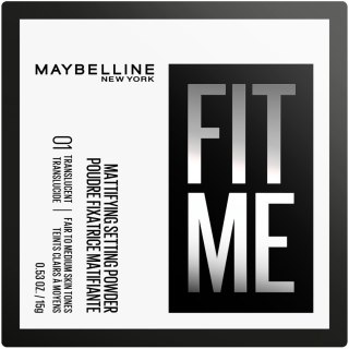 Maybelline Fit Me Puder Sypki Matujący - 01 Translucent 15 g