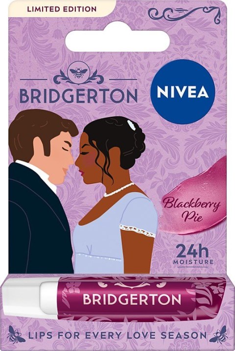 Nivea Bridgerton Edition Pielęgnująca Pomadka do Ust Blackberry Pie 4.8 g