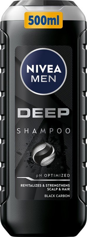 Nivea MEN Deep rewitalizujący szampon do włosów z czarnym węglem 500 ml