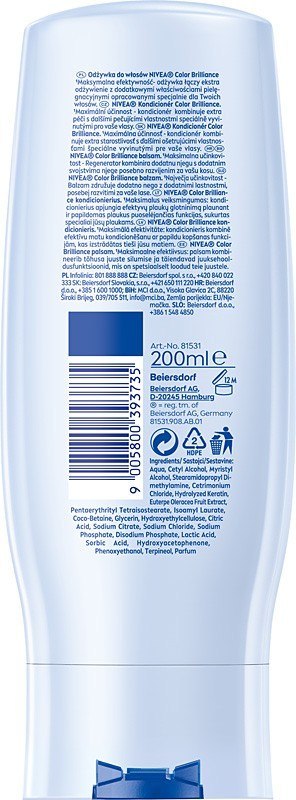 Nivea odżywka do włosów farbowanych Color Brilliance 200 ml