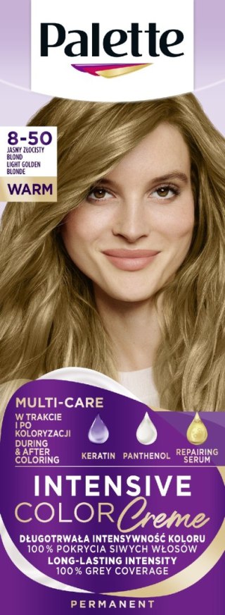 Palette Intens Creme Intensywna farba do włosów w kremie 8-50 Ciepły blond