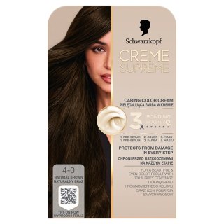 Schwarzkopf Creme Supreme farba do włosów odcień 4-0 Natural Dark Brown