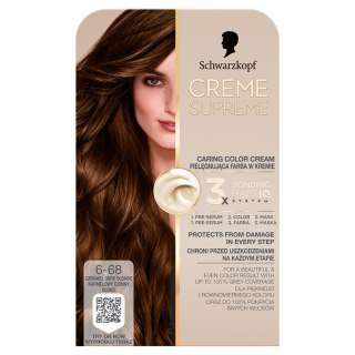 Schwarzkopf Creme Supreme farba do włosów odcień 6-68 Light Caramel Brown