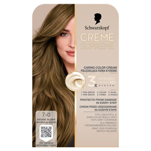 Schwarzkopf Creme Supreme farba do włosów odcień 7-0 Natural Dark Blonde