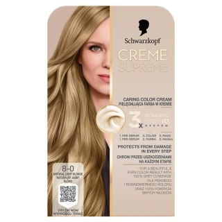 Schwarzkopf Creme Supreme farba do włosów odcień 8-0 Natural Blonde