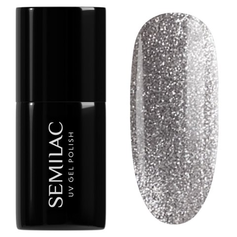 Semilac Winter Wonderland lakier hybrydowy 951 Silver Magnetic 7 ml