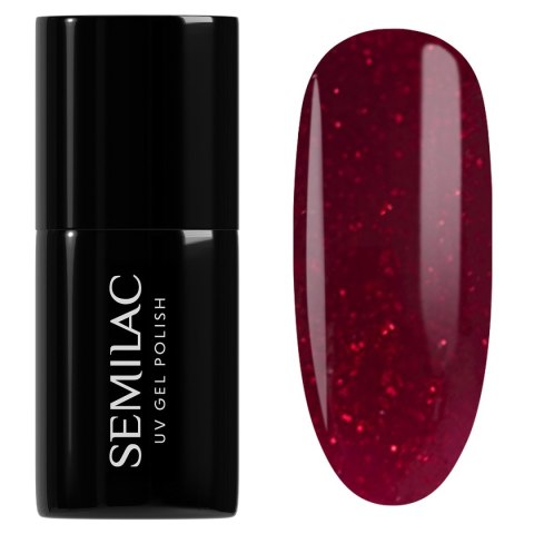 Semilac Winter Wonderland lakier hybrydowy 954 Silky Rouge 7 ml
