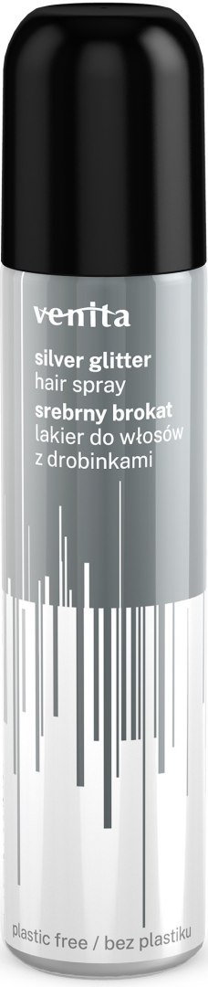Venita Glitter Hair spray lakier do włosów z drobinkami - srebrny brokat 75 ml
