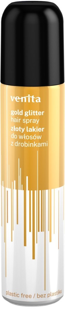 Venita Glitter Hair spray lakier do włosów z drobinkami - złoty brokat 75 ml