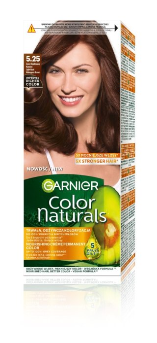 Garnier Color Naturals farba nr 5.25 - Jasny Opalizujący Kasztan