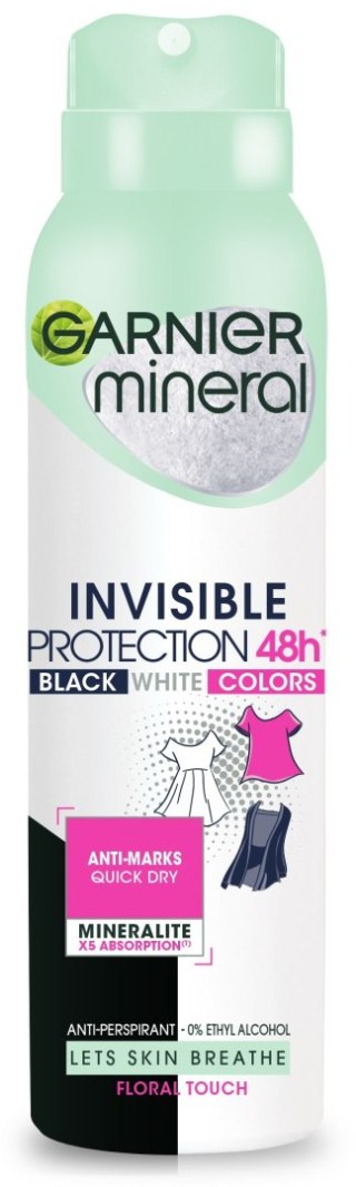 Garnier Mineral Invisible Protection Floral Touch 48H Antyperspirant w Sprayu (Invisible) 150 ml