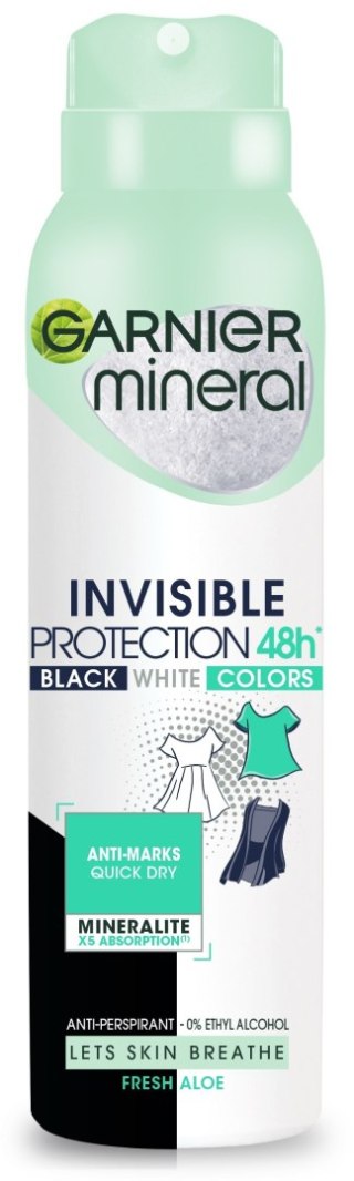 Garnier Mineral Invisible Protection Fresh Aloe 48H Antyperspirant w Sprayu (Invisible) 150 ml