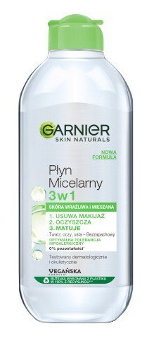 Garnier Skin Naturals płyn micelarny do cery normalnej i mieszanej 3w1 400 ml