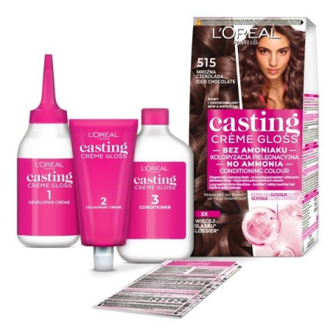 L'Oréal Paris Casting Creme Gloss krem koloryzujący nr 515 - Mroźna Czekolada