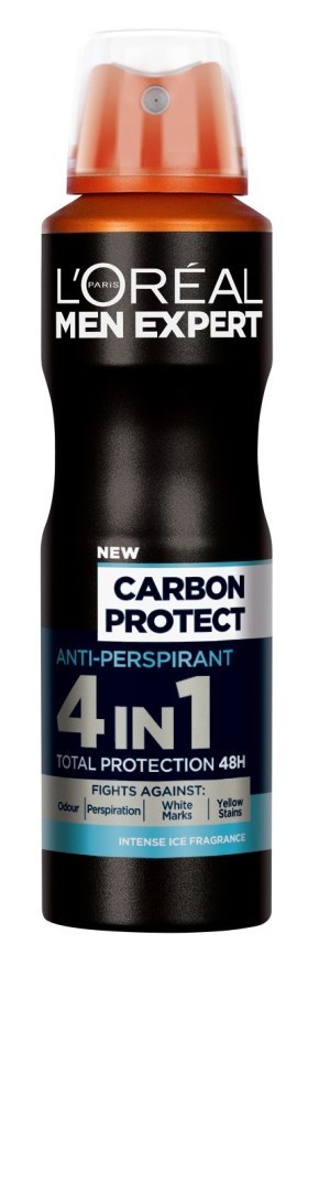 L'Oréal MEN Expert Carbon Protect 4w1 48H Antyperspirant w Sprayu (Invisible) 150 ml