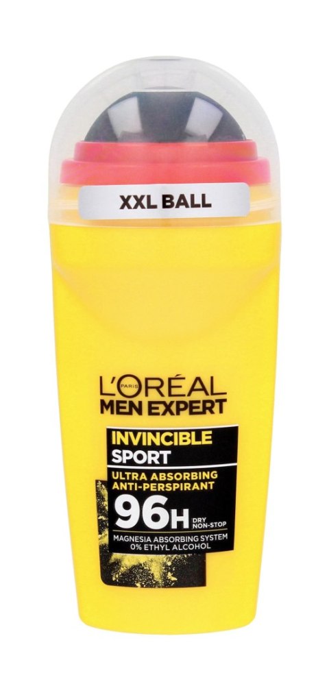 L'Oréal Paris Invincible Sport Antyperspirant w Kulce 96h Roll-on Kulka dla Mężczyzn 50 ml