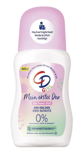 CD Roll-on Dezodorant w Kulce 48h Girl Antyperspirant dla Dziewcząt 50 ml