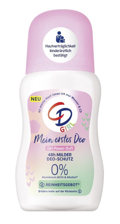CD Roll-on Dezodorant w Kulce 48h Girl Antyperspirant dla Dziewcząt 50 ml
