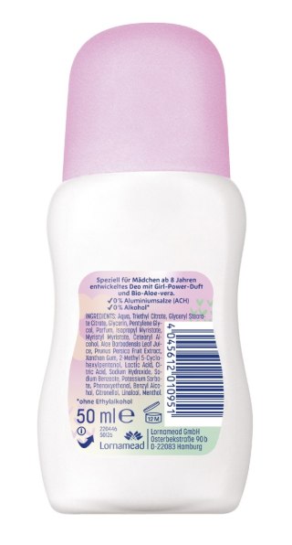 CD Roll-on Dezodorant w Kulce 48h Girl Antyperspirant dla Dziewcząt 50 ml