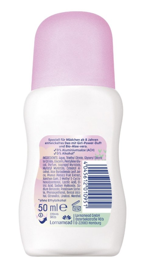 CD Roll-on Dezodorant w Kulce 48h Girl Antyperspirant dla Dziewcząt 50 ml